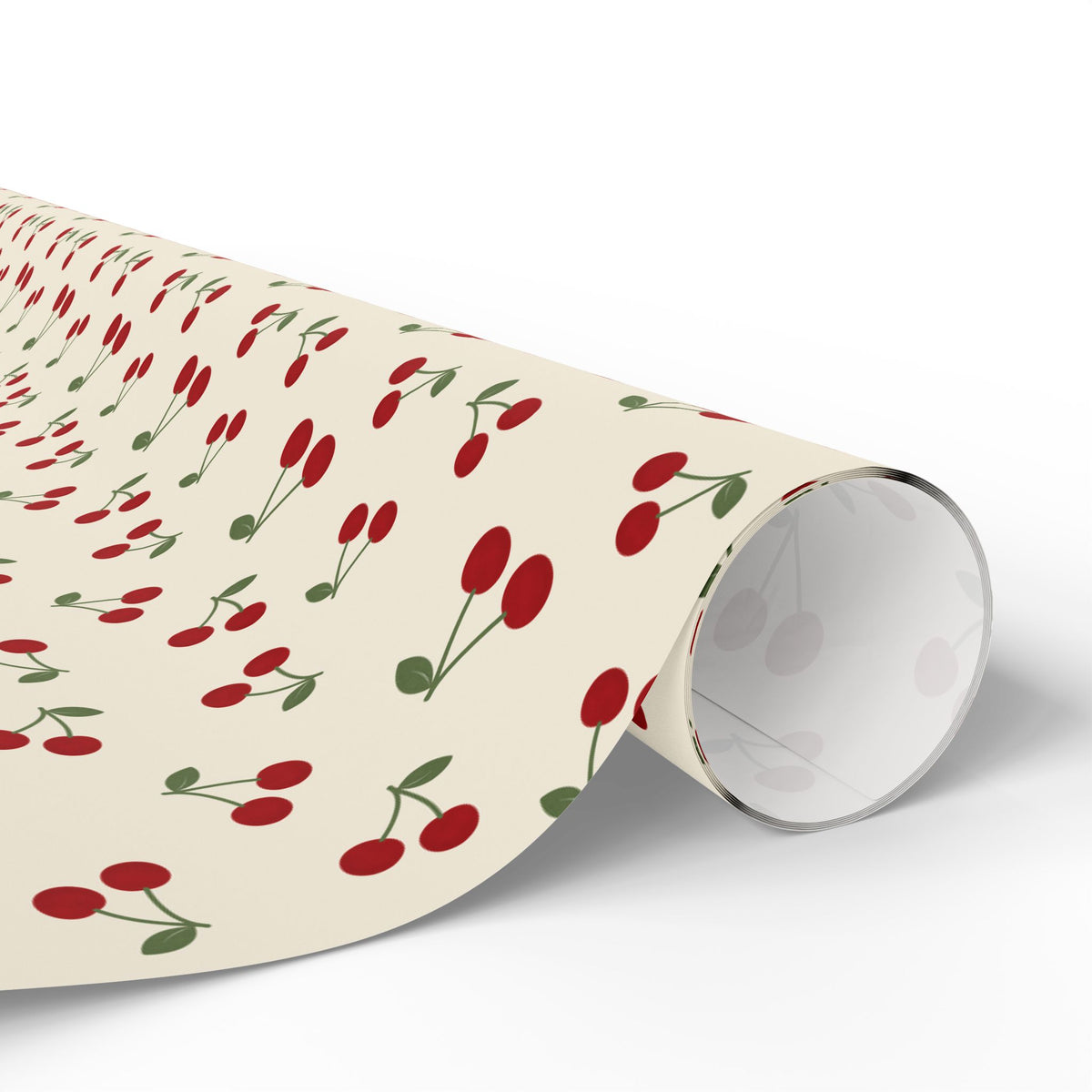 Cherry Pattern Wrapping Paper - Retro Red Cherry Gift Wrap for Birthdays & Holidays