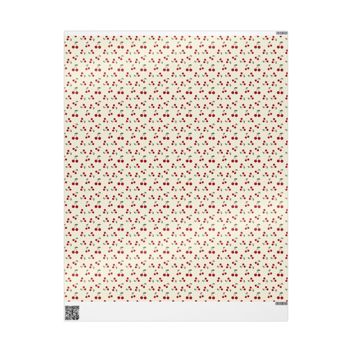 Cherry Pattern Wrapping Paper - Retro Red Cherry Gift Wrap for Birthdays & Holidays