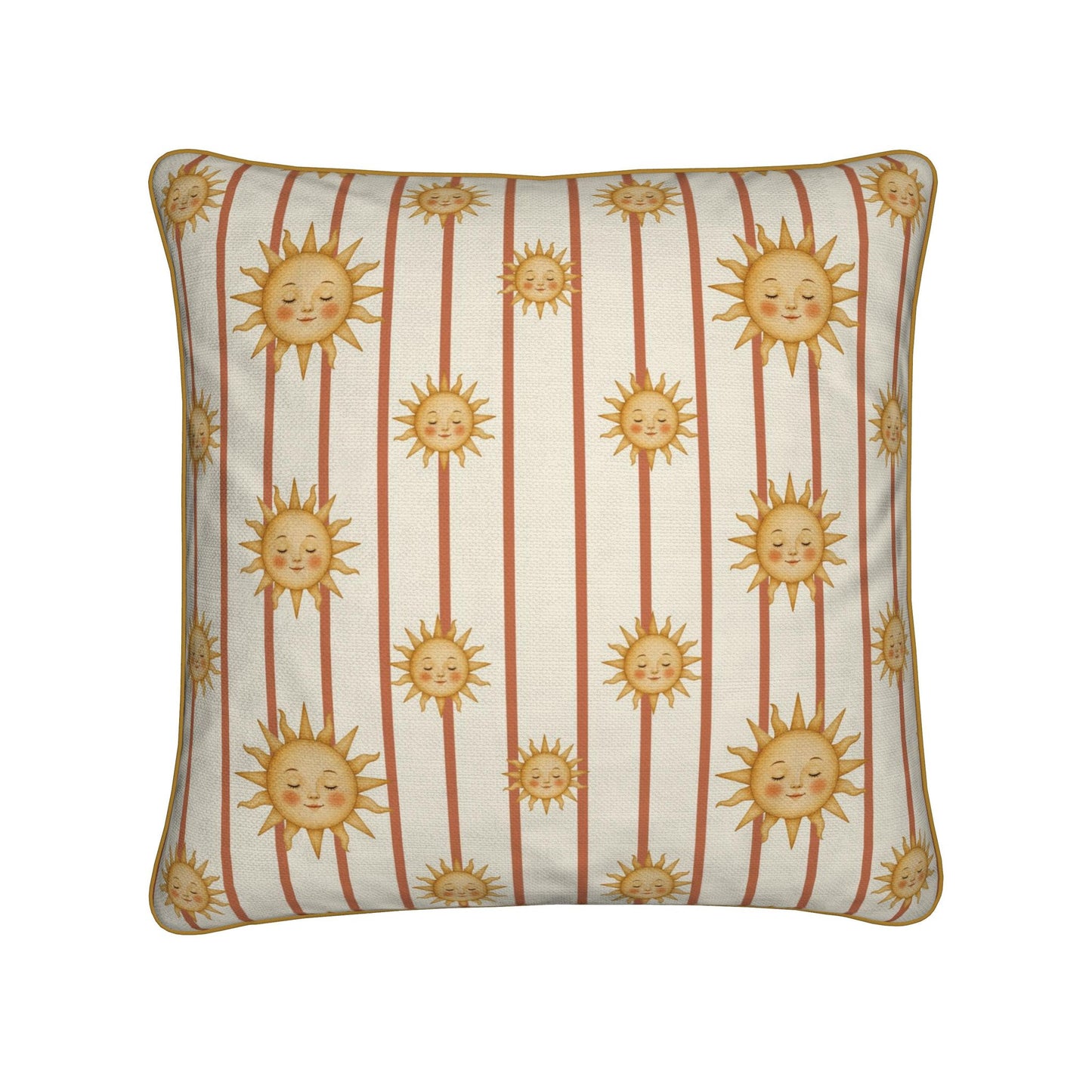 Golden Sun Throw Pillow
