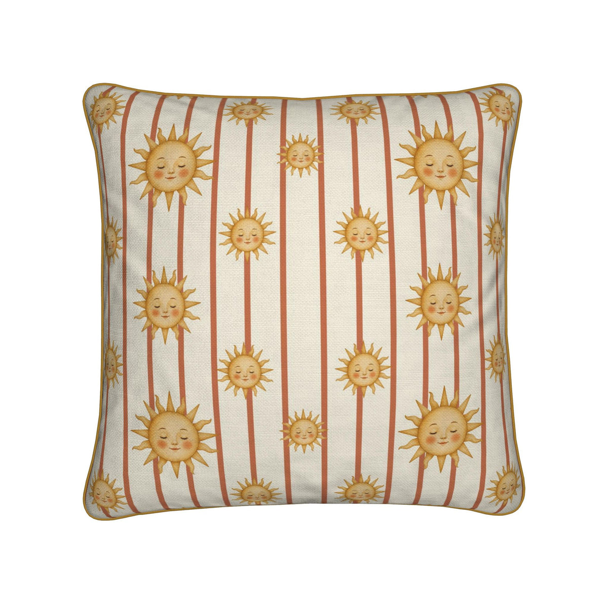 Golden Sun Throw Pillow