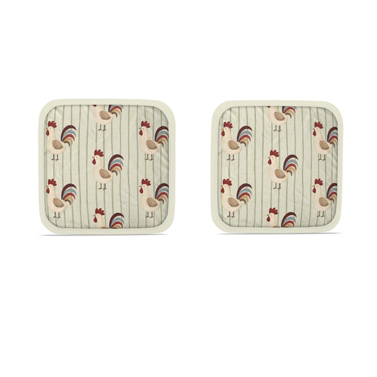 Country Rooster Hot Dish Pads – Set of 2