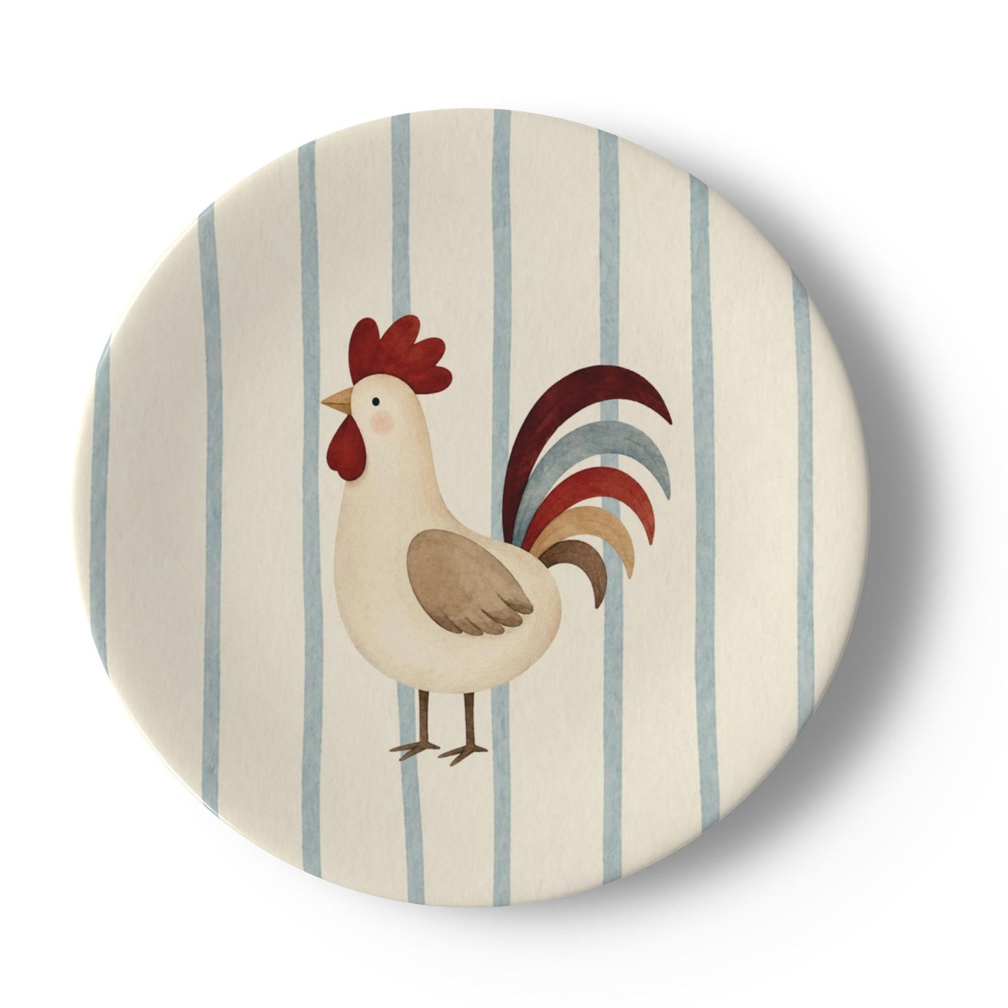 Country Rooster Ceramic Plate