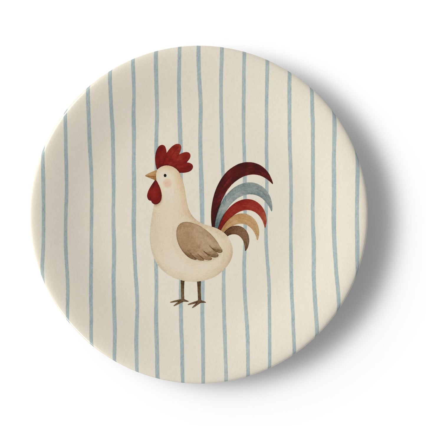 Country Rooster Ceramic Plate