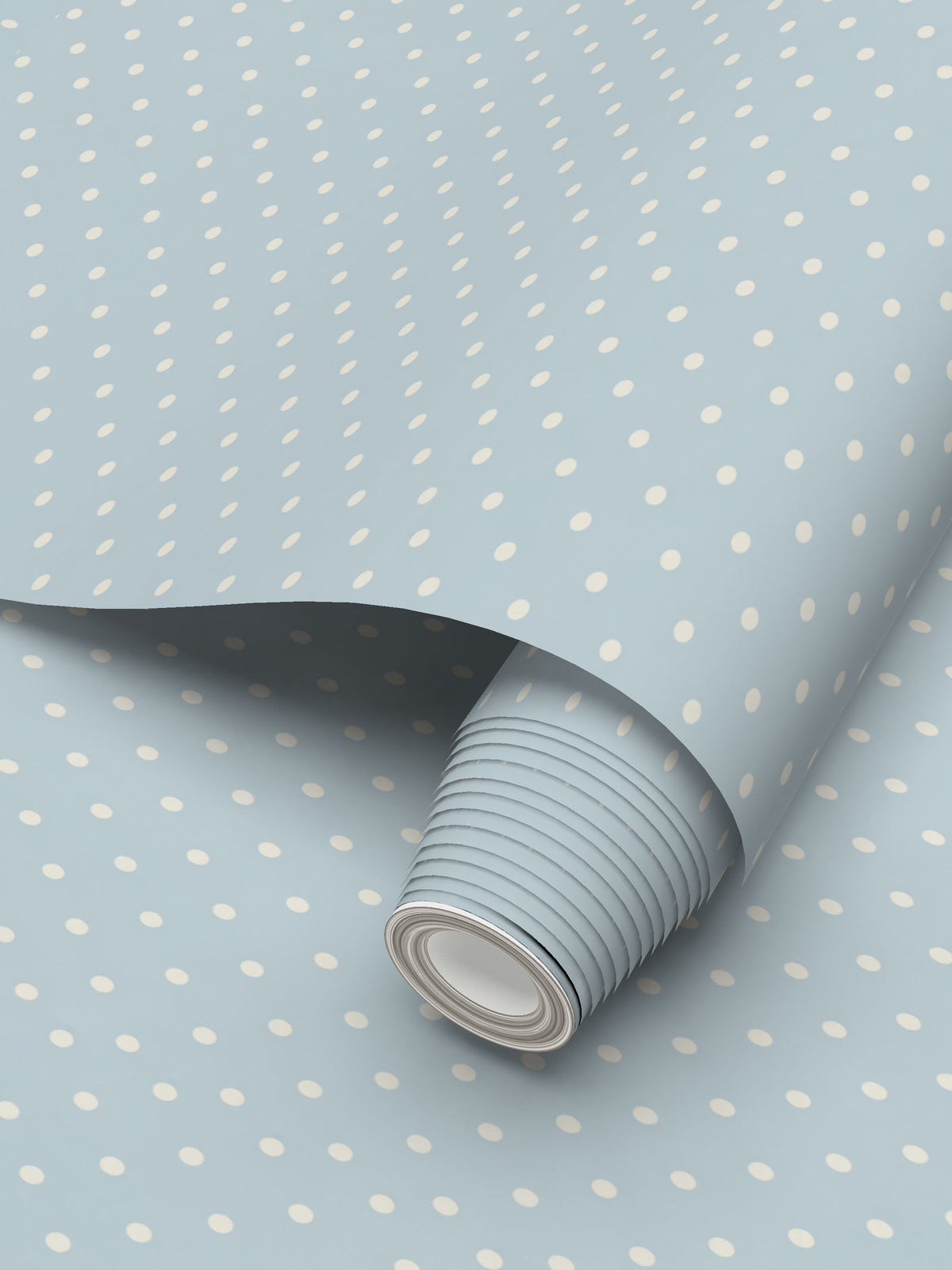 Powder Blue Polka Dot Wallpaper