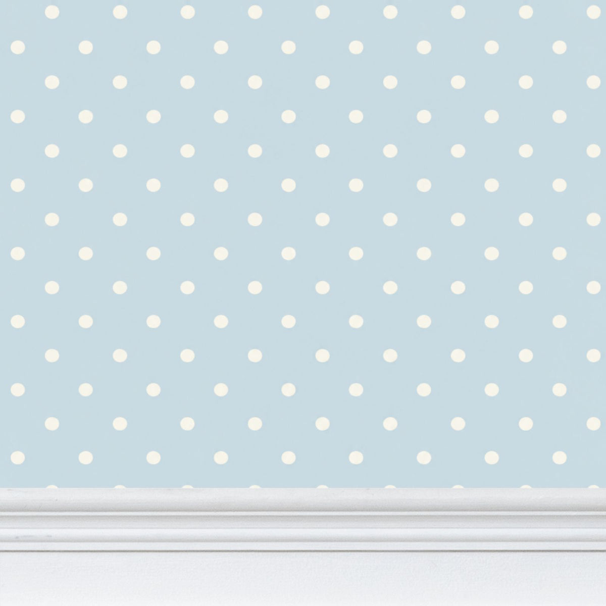 Powder Blue Polka Dot Wallpaper