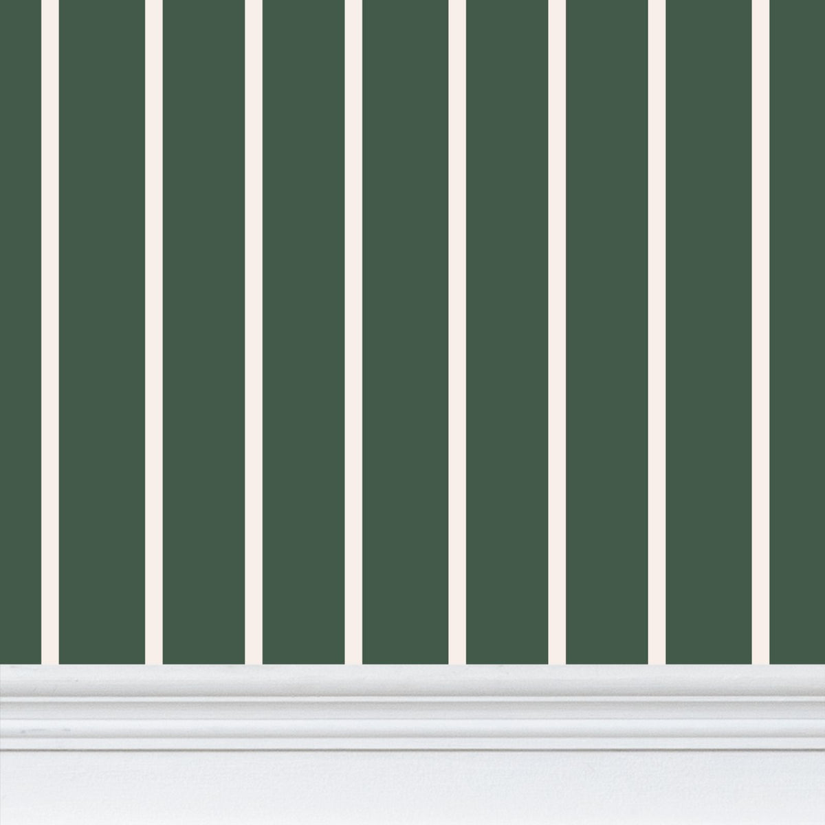 Forest Green Stripe Wallpaper