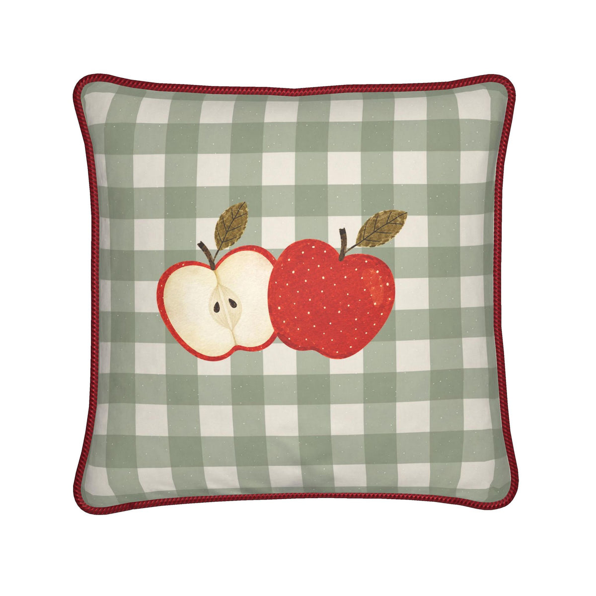Apple Gingham Country Silk Cushion
