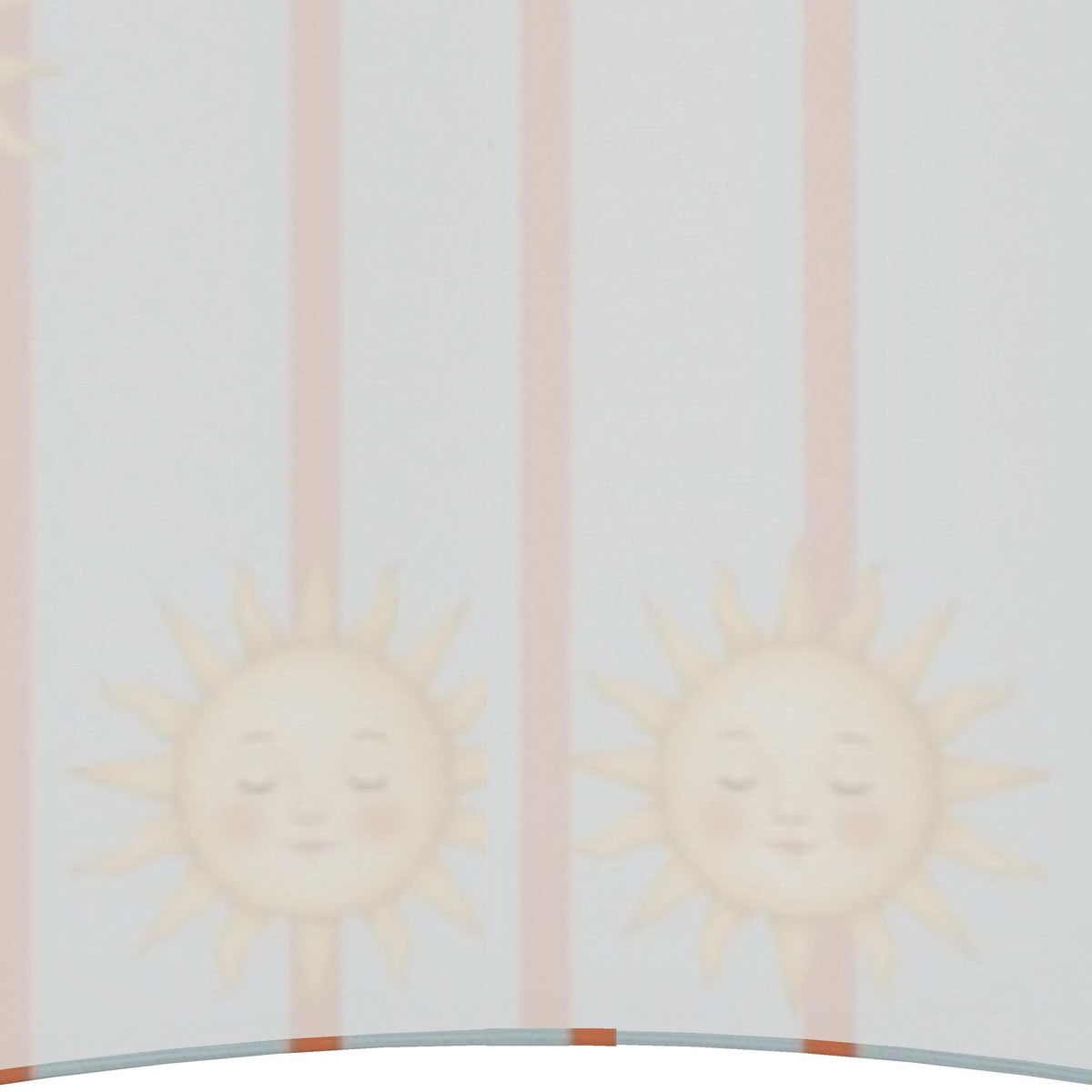 Soleil Lampshade – Retro Sun and Blue Stripes