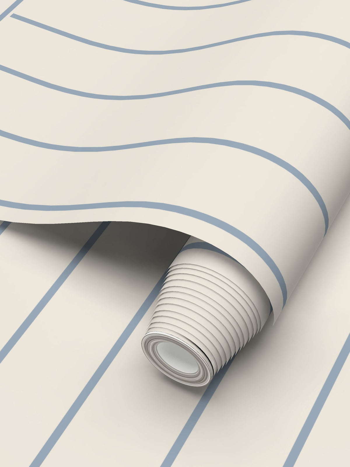 Lune et Soleil Powder Blue Stripe Wallpaper