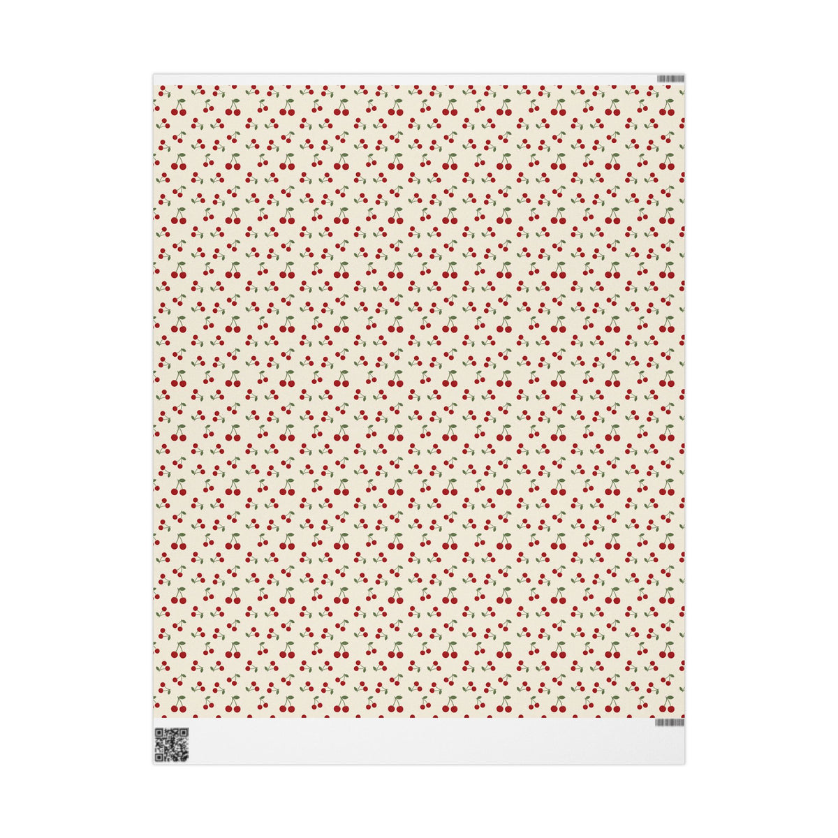 Cherry Pattern Wrapping Paper - Retro Red Cherry Gift Wrap for Birthdays & Holidays