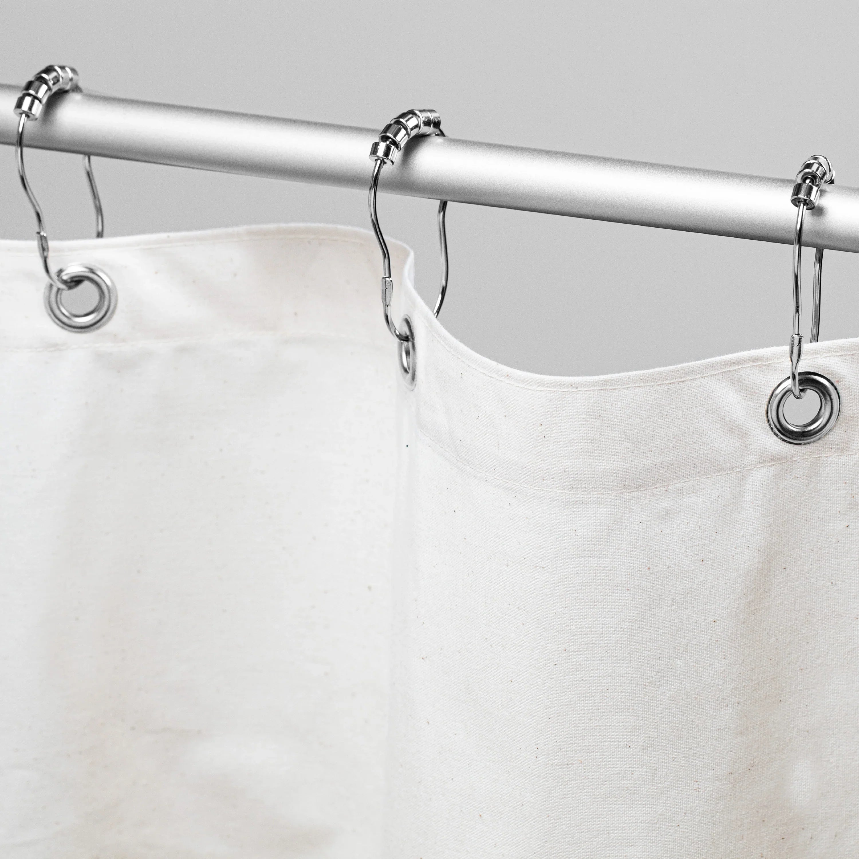 Sage Green Linen Shower Curtain | Eco-Friendly & Mold-Resistant | UK Made-3