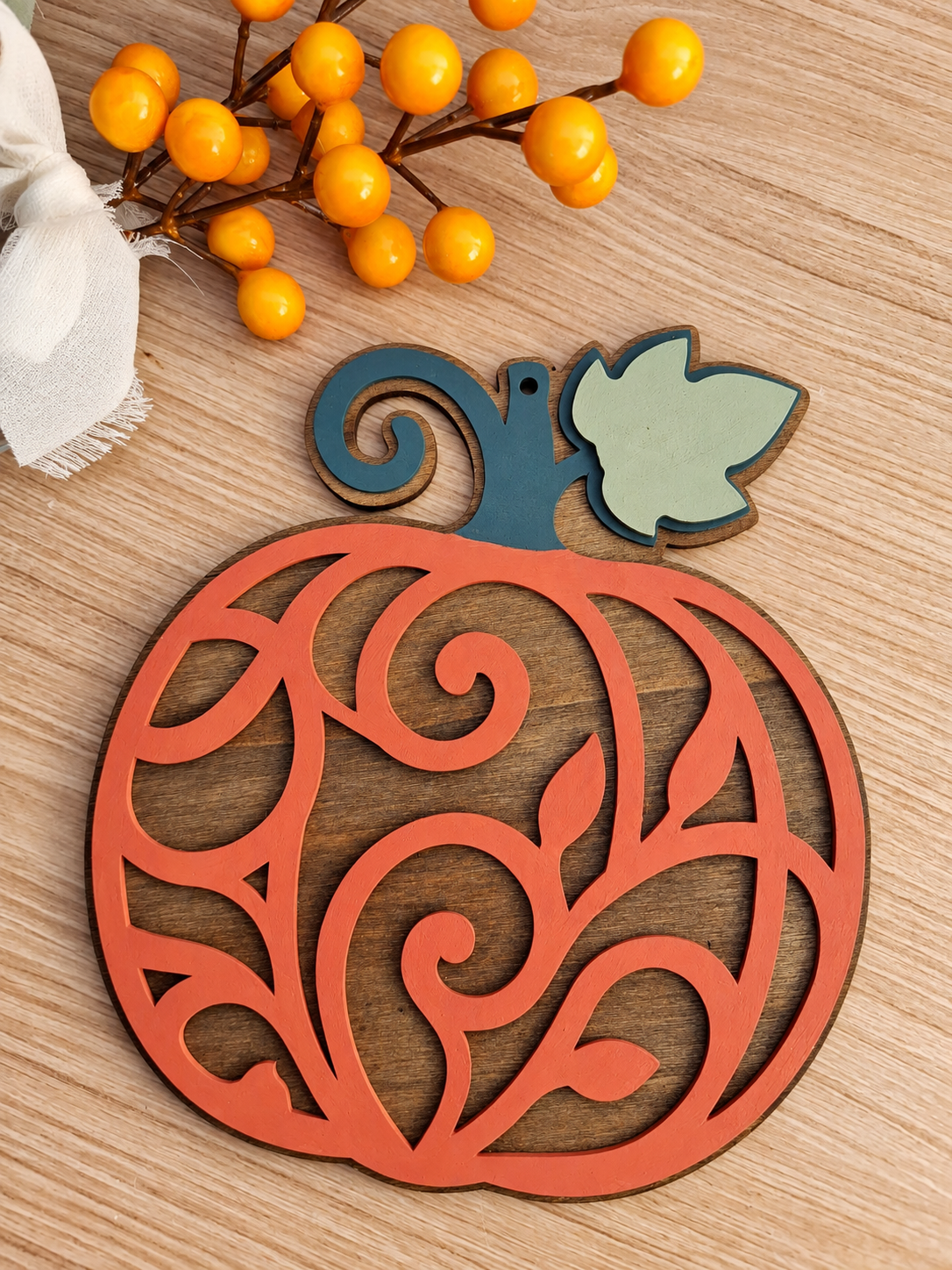 Pumpkin Zucca decorativa in legno –