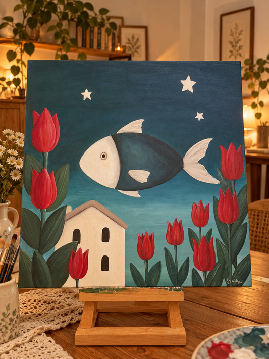 Quadro Pesce Volante - dove nuotano i sogni