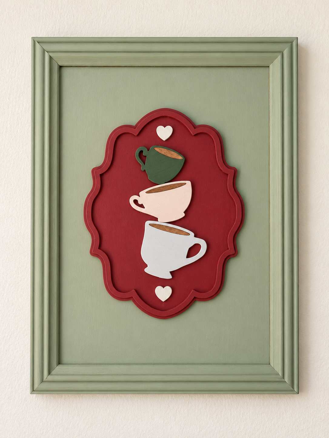 Quadretto in legno Tea Cups