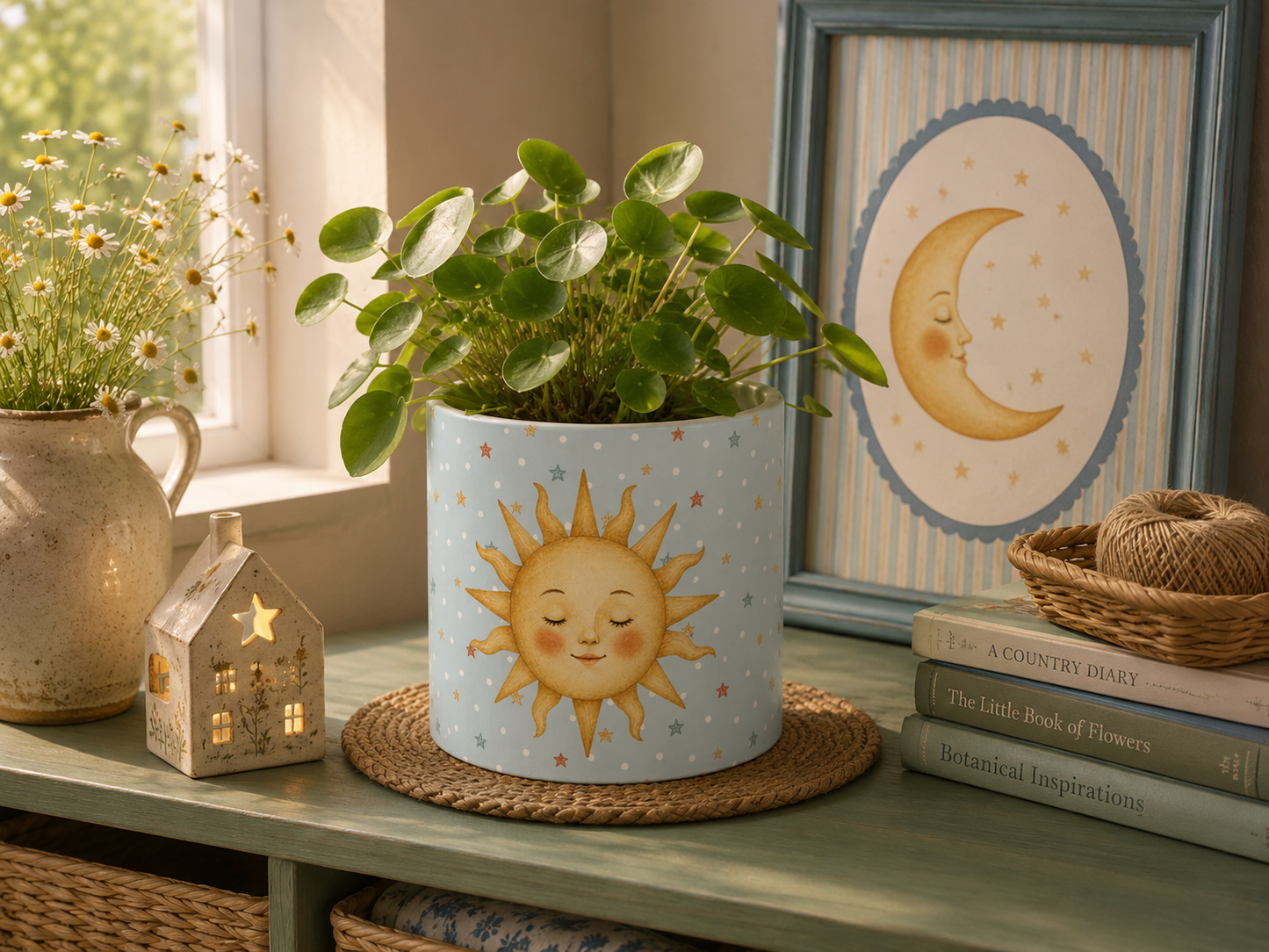 Golden Sun Ceramic Plant Pot
